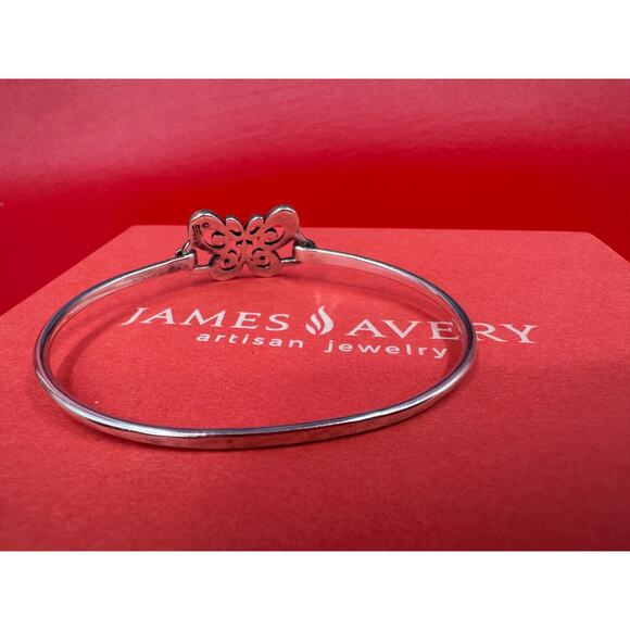 James Avery Retired Butterfly Hook On 925 Sterling Silver Bracelet Small 6 inch - Picture 3 of 12